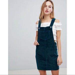 Brave Soul Cord Pinafore Overall Dress